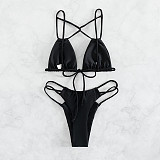 Sexy Bikini Women Solid 2 Pieces Split Swimsuit M3019