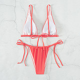 Beachwear Split Strap Thong Triangle Bikini Swimsuit M3043