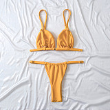 Push-Up Bra Bikini Set 2 Piece Solid Bathing Suit M3018