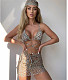 Sexy Mesh Print Bandage Bikini 4 Piece Sets L2307