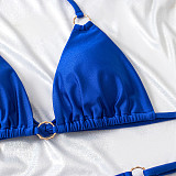 Solid Color Bandage Bikini Thong Two-piece Swimsuit M3039