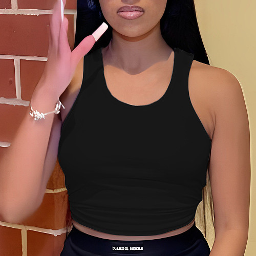 Solid Color Sleeveless All Match Basic Tank Tops MZD-3134