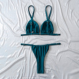 Push-Up Bra Bikini Set 2 Piece Solid Bathing Suit M3018