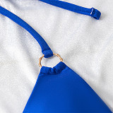 Solid Color Bandage Bikini Thong Two-piece Swimsuit M3039