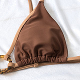 Color Matching Ring Decor Sexy 2 Piece Bikini Set M3027