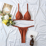 Push-Up Bra Bikini Set 2 Piece Solid Bathing Suit M3018
