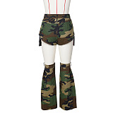 Street Camo Print Shorts with Leg Cover Calf Sleeve ZS-0600