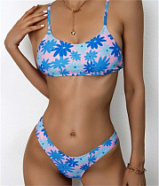 Beachwear Summer Flowers Print Bikini Sets F23