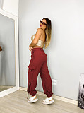 Hip Hop Street Solid Color Casual Cargo Pants XT-8181