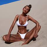 Solid String Bathing Suit Sexy Swimsuit 2023 Bikini Set 1760