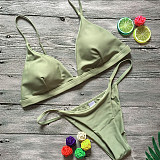 Solid String Bathing Suit Sexy Swimsuit 2023 Bikini Set 1760