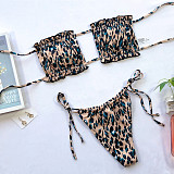 Beach Swim Wear Bandage Strapless Bikini Set 1977
