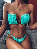 Beach Swim Wear Bandage Strapless Bikini Set 1977
