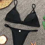 Solid String Bathing Suit Sexy Swimsuit 2023 Bikini Set 1760