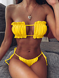 Beach Swim Wear Bandage Strapless Bikini Set 1977
