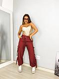 Hip Hop Street Solid Color Casual Cargo Pants XT-8181
