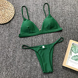 Solid String Bathing Suit Sexy Swimsuit 2023 Bikini Set 1760