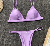 Solid String Bathing Suit Sexy Swimsuit 2023 Bikini Set 1760