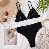Solid Color Women Two-piece Swimsuit Triangle Bikini B170
