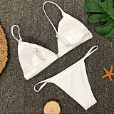 Solid String Bathing Suit Sexy Swimsuit 2023 Bikini Set 1760