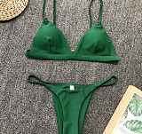Solid String Bathing Suit Sexy Swimsuit 2023 Bikini Set 1760