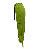 Hip Hop Street Solid Color Casual Cargo Pants XT-8181