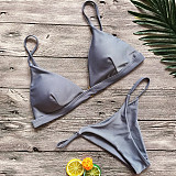Solid String Bathing Suit Sexy Swimsuit 2023 Bikini Set 1760