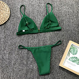 Solid String Bathing Suit Sexy Swimsuit 2023 Bikini Set 1760