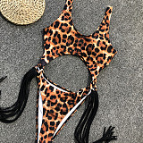 Sexy Hollow Out Tassel One Piece Swimming Suit 1973