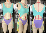 Sexy Hollow Out Tassel One Piece Swimming Suit 1973