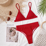 Solid Color Women Two-piece Swimsuit Triangle Bikini B170