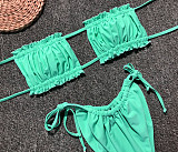 Beach Swim Wear Bandage Strapless Bikini Set 1977