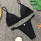 Solid String Bathing Suit Sexy Swimsuit 2023 Bikini Set 1760