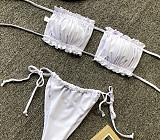 Beach Swim Wear Bandage Strapless Bikini Set 1977