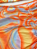 Tie Dye Print with Cover Up Skirt 3 Piece Bikini Set A21H