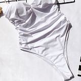 Sexy Sling Ruched Push Up One Piece Bathing Suit B07