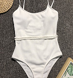 Solid Color Spaghetti Strap One Piece Swimwear 19139