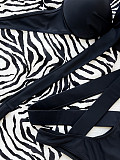 Solid Color Swimsuit High Waist Bandage Bikini B546K
