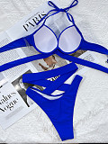 Solid Color Swimsuit High Waist Bandage Bikini B546K