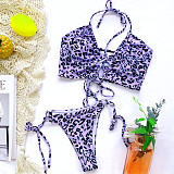 Women Swimwear Cross String Bikini Set Bathing Suit B33W