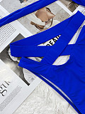 Solid Color Swimsuit High Waist Bandage Bikini B546K