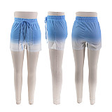 Gradient Print Drawstring High Waist Shorts SFY-2330