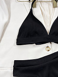 Solid Two Pieces Swimsuit High Waist Bikini Set C723W
