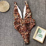 Low Cut Deep V Neck One Piece Swimsuits 19118