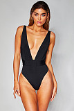 Low Cut Deep V Neck One Piece Swimsuits 19118