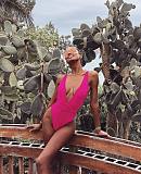 Low Cut Deep V Neck One Piece Swimsuits 19118