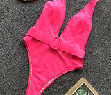 Low Cut Deep V Neck One Piece Swimsuits 19118