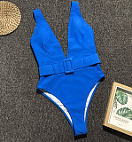 Low Cut Deep V Neck One Piece Swimsuits 19118
