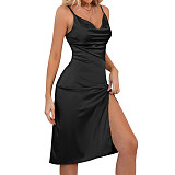 Sexy Backless Straps Split Midi Dresses JX5637