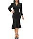Elegant Ladies Flounce Midi Dresses JX5573